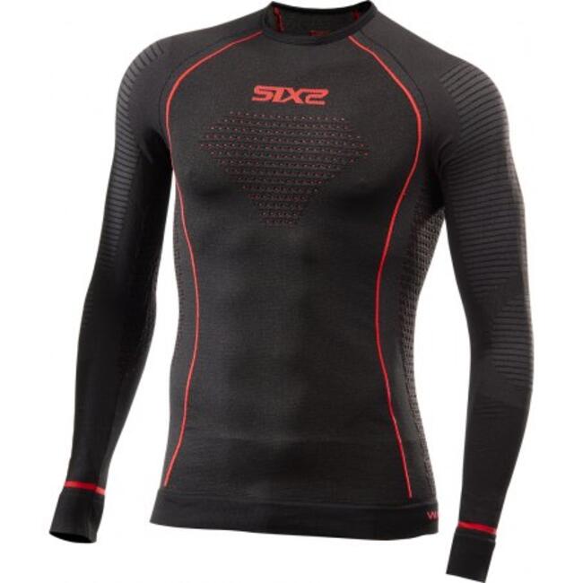 Six2 Maglia Termica Moto Black/red Unisex